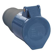 Розетка кабельная переносная IEK КНР ССИ-223 32А 2Р+PE 230В IР44 синий картинка 